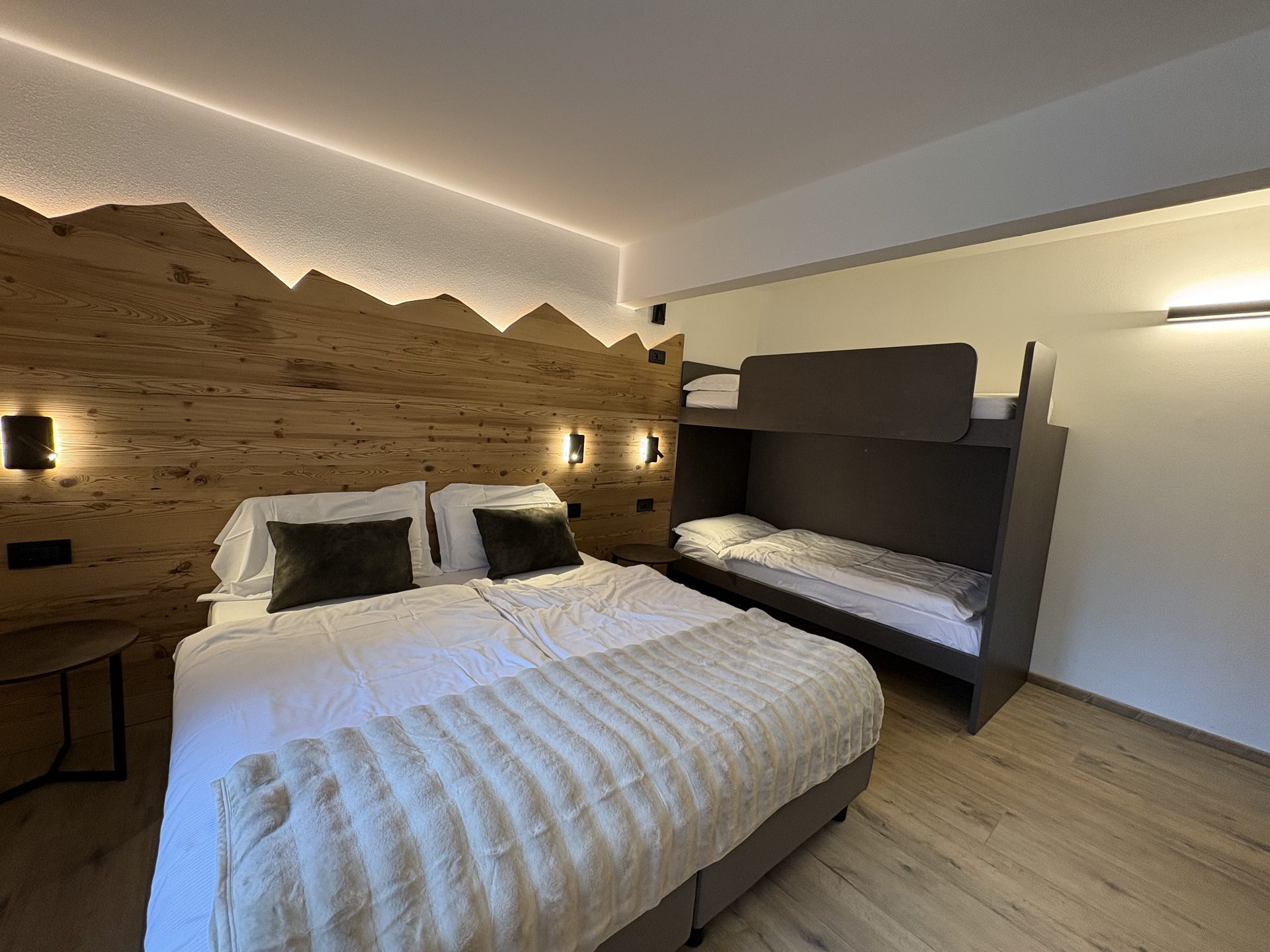Alpine Family: la zona notte con il letto a castello